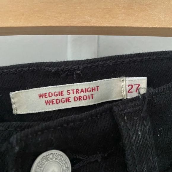 Levis  Wedgie Straight Black - Picture 3 of 3